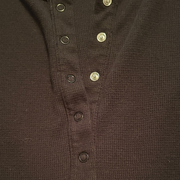 Bundle Old Navy Short Sleeve Henley Top-Black White Peach - Picture 7 of 14